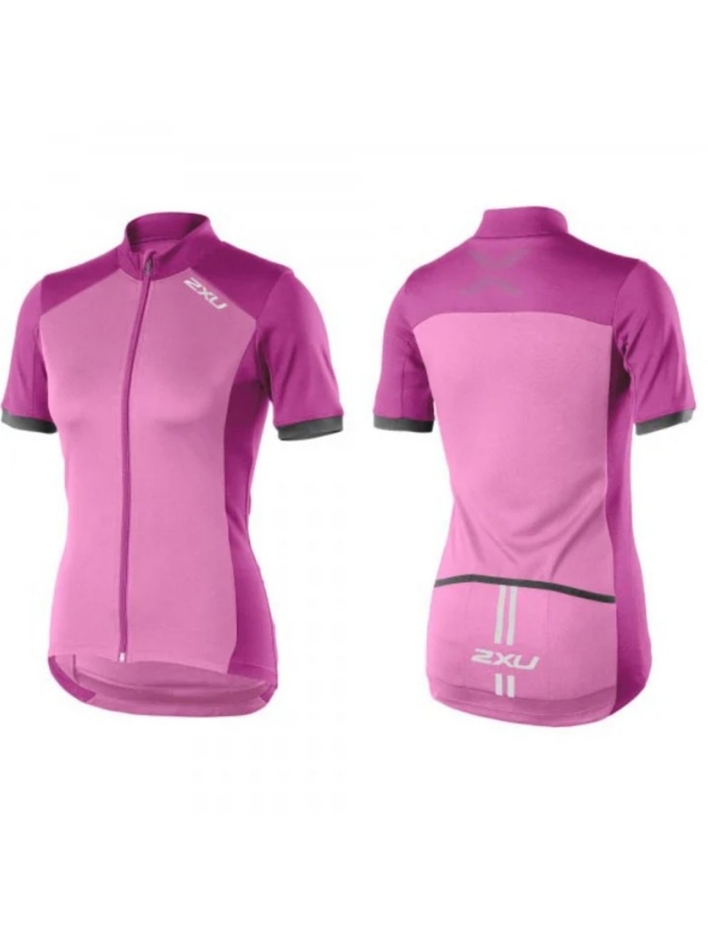 2XU Women's Pink Short Sleeve Cycling Jersey Size Medium